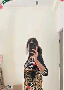 Unique Animal Print Button Down Top
