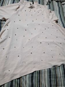 Sheer Pearl Embellished Top