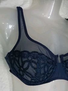 Sheer Embroidered Bra 🤎