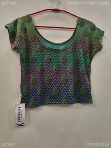 Vibrant Paisley Print Crop Top