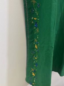 Green Kurta with Floral Embroidery