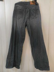Dark Grey Wide leg Baggy Jeans