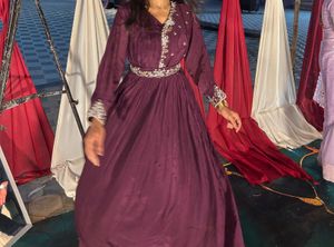 Elegant Maroon Embellished Gown