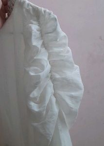 White Ruffle Sleeve Top