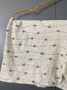 Cute Heart Print Pajama Shorts