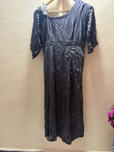 Dark Grey Ethnic Gown Korean imported