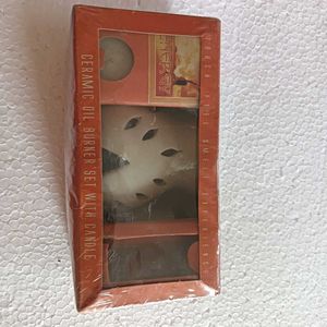 Energy Ceramic Oil Burner Set with Candle