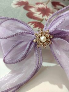 Elegant Lavender Bow Hair Accessory