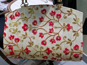 Embroidered Clutch Bag