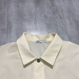 Men's Short Sleeve Cream Shirt