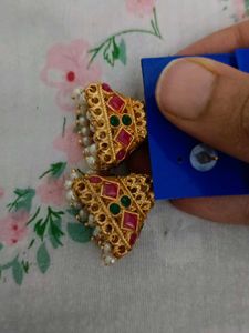 Temple Style Jhumka Earrings