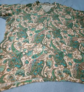 Elegant Paisley Print Kurta Top