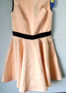 Beautiful Light Orange And Black Dress