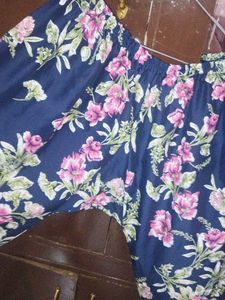 blue printed lower - PLUS SIZE