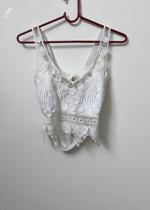 White Lace Tank Top