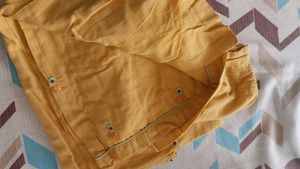 Mustard Yellow Cotton Kurta Set