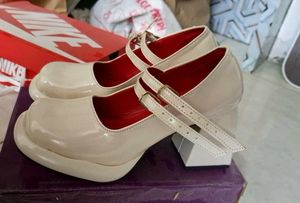 Cream Platform Mary Jane Heels