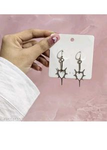 gothic spiked necklace and earring