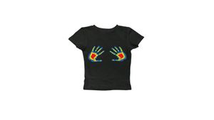 Graphic Print Crop Top