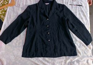 Korean Sheer Black Blazer/ Coat (Women's)