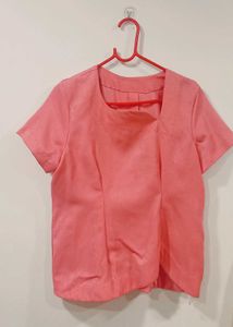 Colral Asymmetrical Neckline Short-Sleeve Formal B