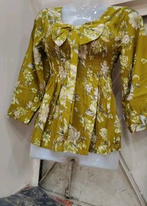 Floral Smocked Peplum Top