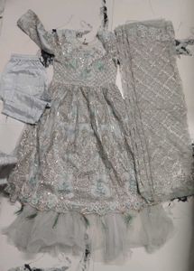 heavy embroidered gown