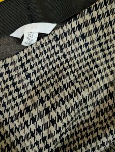 H&amp;M Checked Split Hem Pants