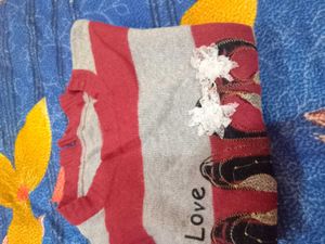 Red Cute Woolen Sweater