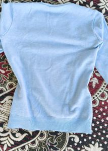 Ice  Blue Knit Sweater