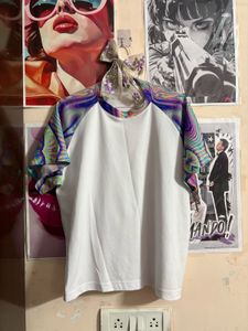Unique Marble Print Raglan T-Shirt