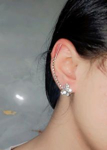 Sparkling Butterfly Drop Earcuffs
