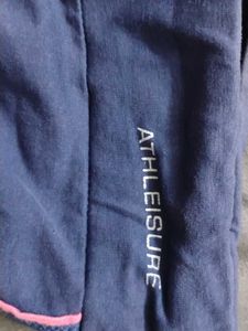 Athletic Leggings with Pink Stripe