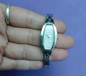 Sparkling Oval Dial Bangle Watch