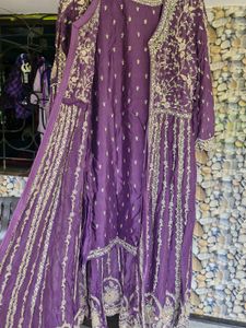 Designer Embroidered Jacket Style Palazzo Set