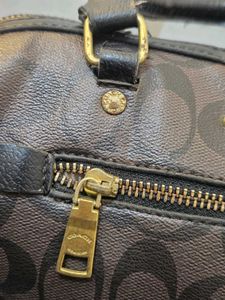 Coach Signature Monogram Satchel Bag
