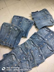 Zara Denim Corset Top