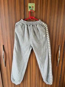 Gray Sweatpants with Heart Detail