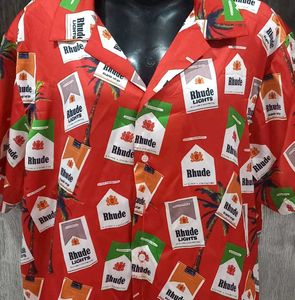 Unique Cigarette Pack Print Button-Up Shirt