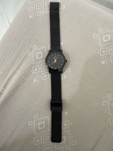 VanHeusen Black Mesh Band Watch