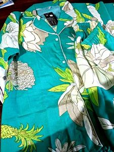 Floral Print Cotton Night Suit Set