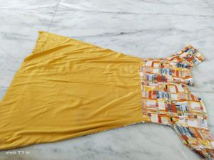Yellow Layered Anarkali Kurta For Women