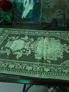 Vintage Prayer Rug with Floral Design