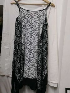 Black &amp; White Patterned Summer Dress