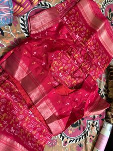 Vibrant Pink Ethnic Saree with Blouse