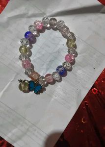 Beaded Butterfly Charm Bracelet