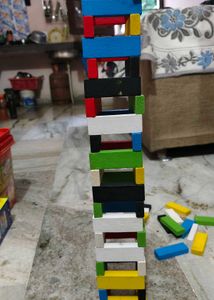 Classic Wooden Block Stacking Game