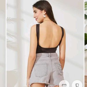 Elegant One-Piece bodycon burgandy top (non-paded)