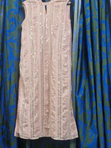 Elegant Sequined Pink Kurta