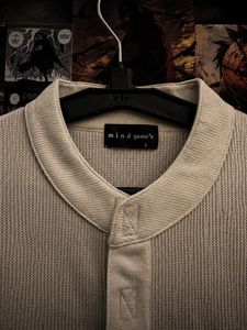 Men's Beige Henley Shirt